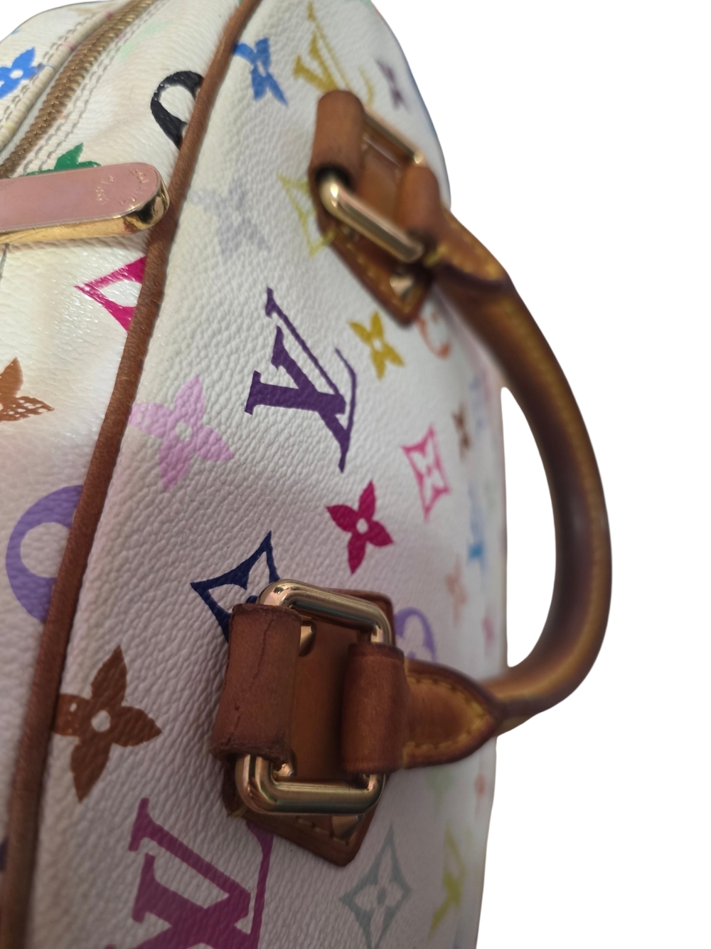Louis Vuitton Multicolor Trouville White Monogram Bag | Authentic | Vintage - Picture 8 of 14